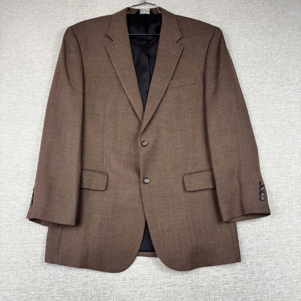 Jos. A. Bank Travelers Collection Mens Brown Textured Two Button Blazer XL